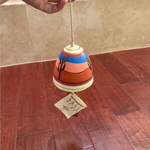 Tesa Native American Ceramic Clay Pottery Wind Chime Bell  Southwest